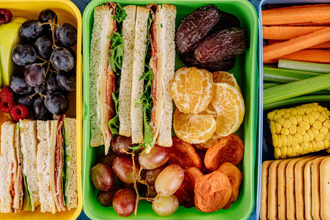 Free Healthy Lunchbox with Fruits and Vege Stock Photo