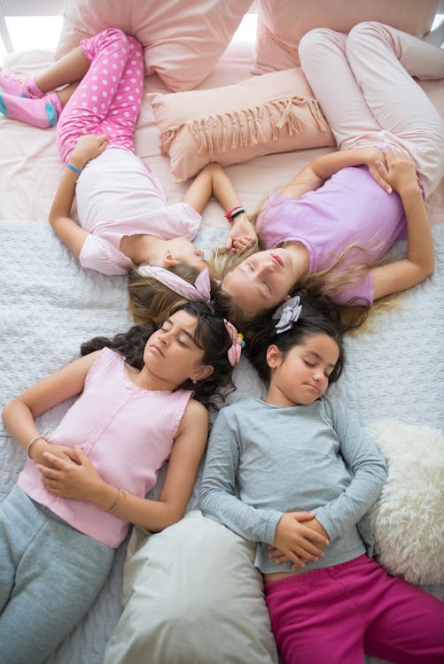 Free Girls Sleeping Together  Stock Photo